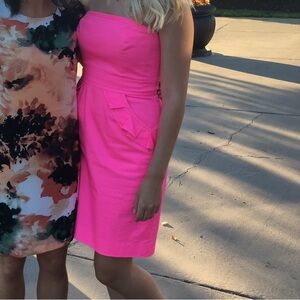 Barbie pink JCrew dress with pockets